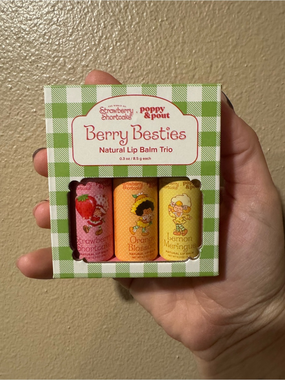 Poppy and Pout Strawberry Shortcake and Friends 3 pack Lip Balm Gift Set